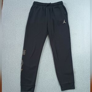 Black Nike Jordan Joggers with Gold Emblems (Youth Large 12-13yrs)